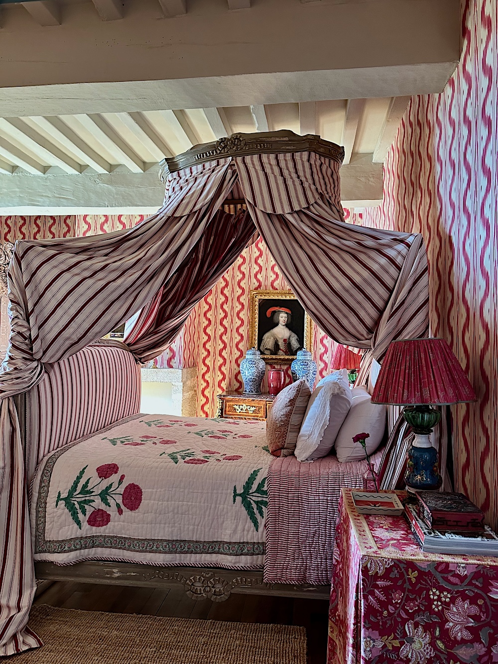 Guest bedroom at La Carlière via Quintessence