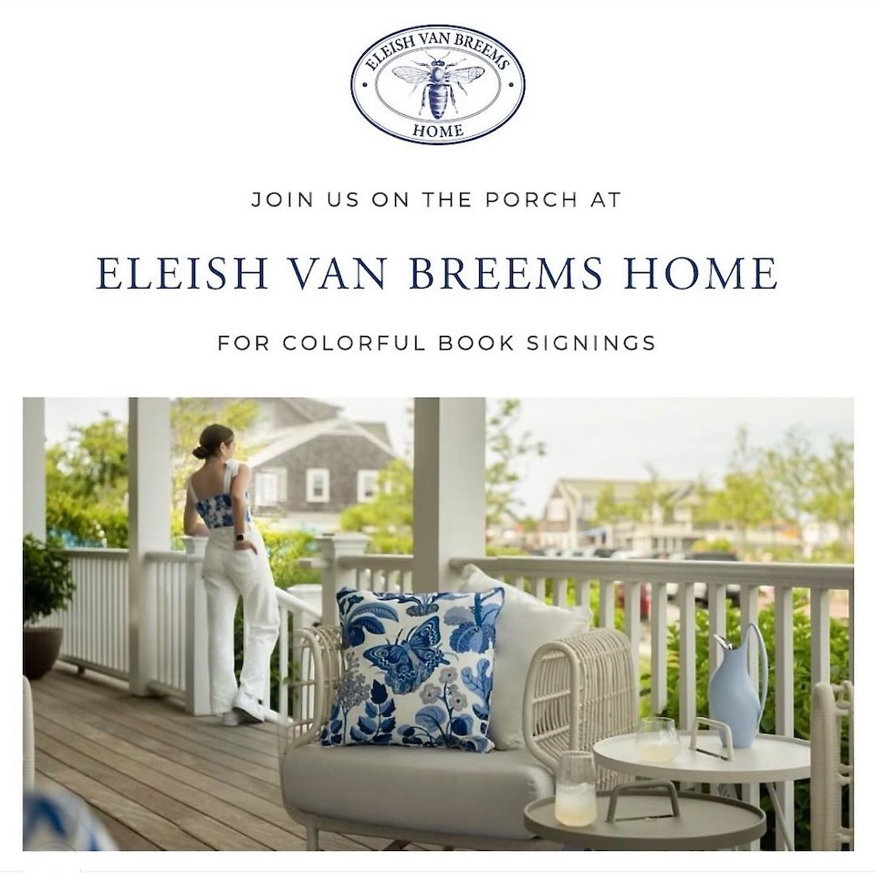 Eleish van Breems books signings at Nantucket by Design