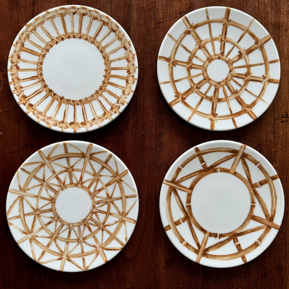 Set of 4 Canapé Plates