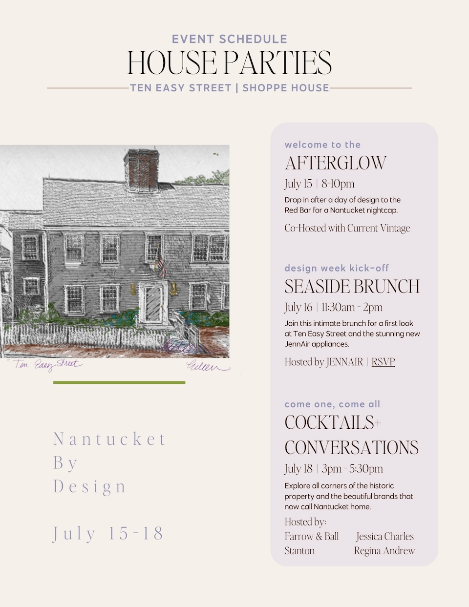 TEN EASY STREET Event at Nantucket by Design