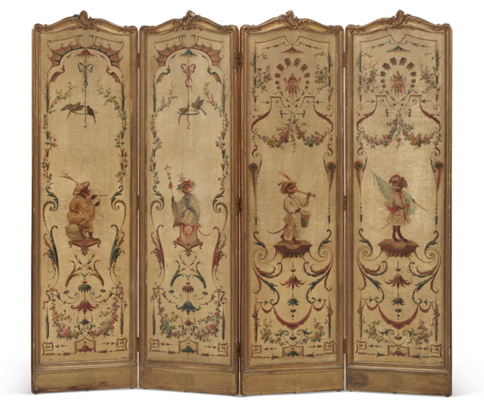 French giltwood screen from Iris Apfel Christie's sale via Quintessence