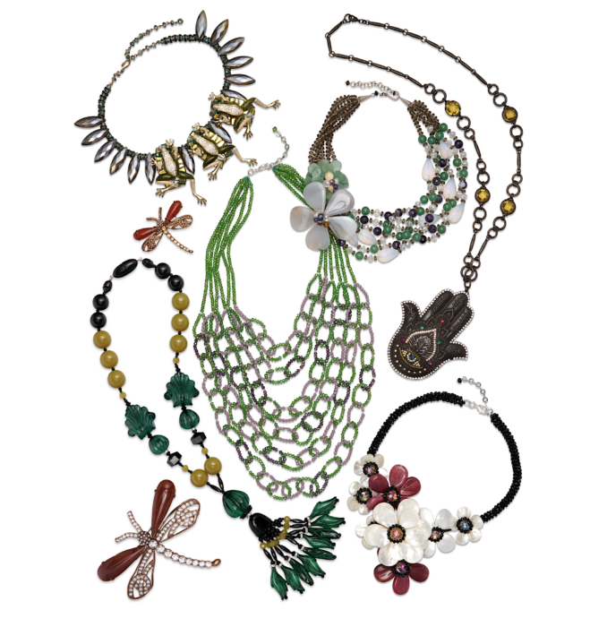 Group of necklaces from Iris Apfel sale at Christie's