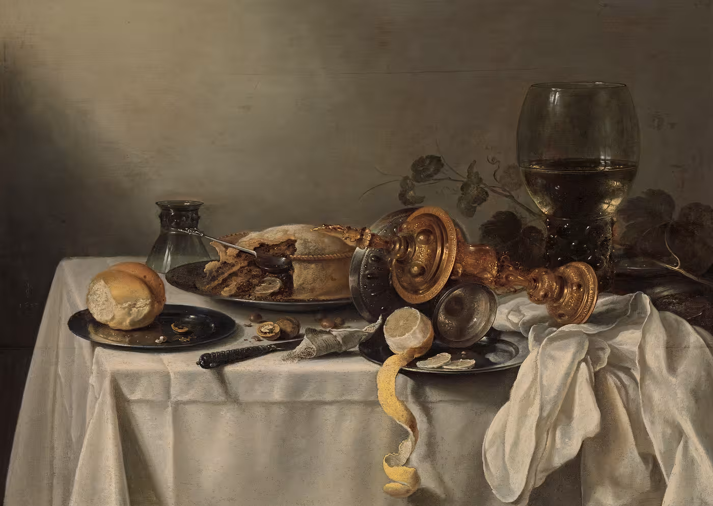 Pieter Claesz, Still Life with Fruit Pie via Quintessence