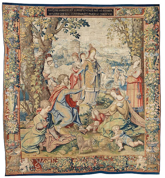Story of Saint Paul: Preaching to the Women at Philippi tapestry, designed by Pieter Coecke van Aelst 