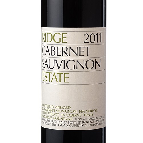 Gifts for wine lovers 2011 Ridge Cabernet Sauvignon Estate
