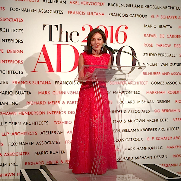 Margaret Russell at the Architectural Digest AD100 party