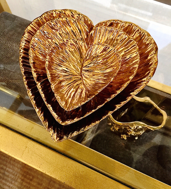 AERIN FALL 2015 textured heart dishes