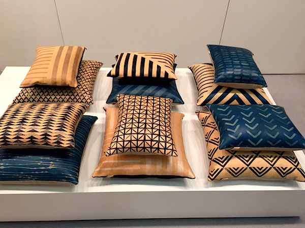 AVO leather pillows at the AD Home Design Show