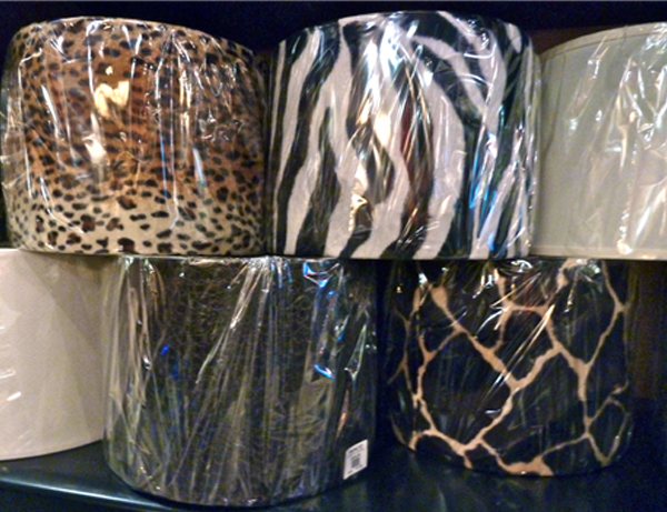 Custom animal print lampshades