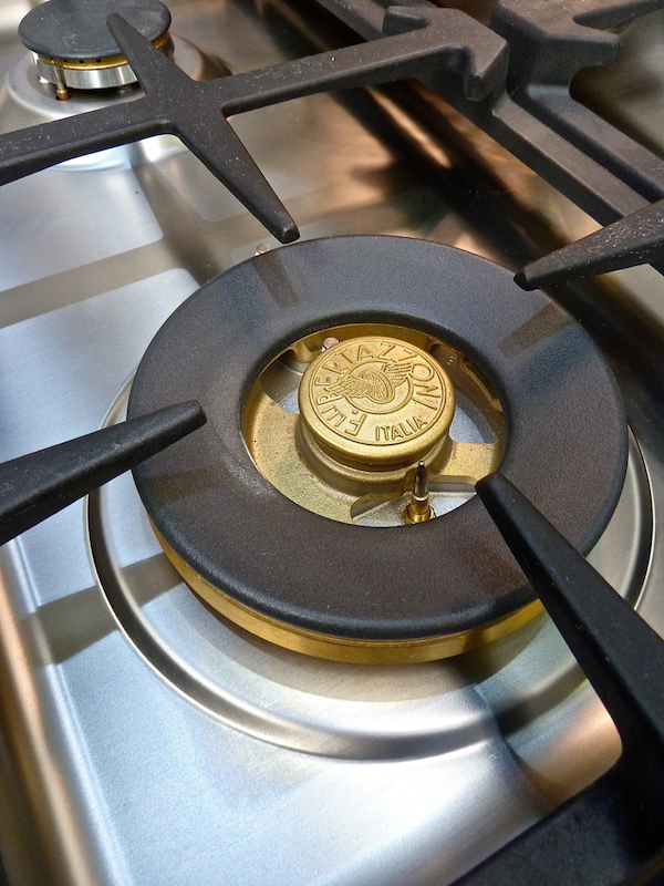 Bertazzoni logo on burner at the AD Home Design Show