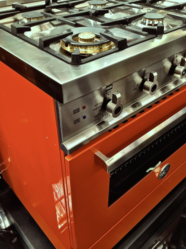 Bertazzoni orange range at the AD Home Design Show