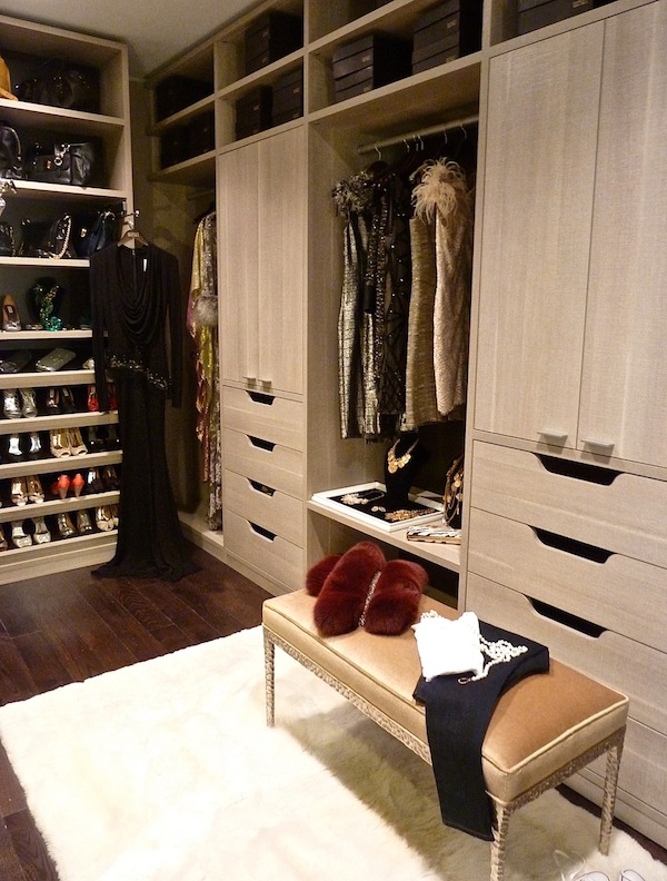 Master bedroom closet in Antony Todd designed Veranda apartment