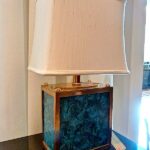 Celerie Kemble teal malachite table lamp