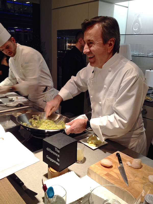 Daniel Boulud cooking at gaggenau