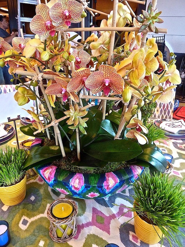 Danielle Rollins orchid dinner centerpiece