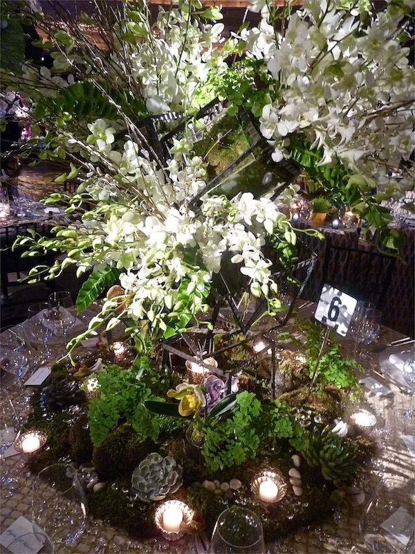 David Easton Orchid Dinner centerpiece