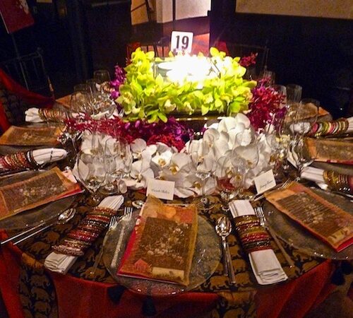 Donna Vock for Yes Dear Inc. Orchid Dinner table