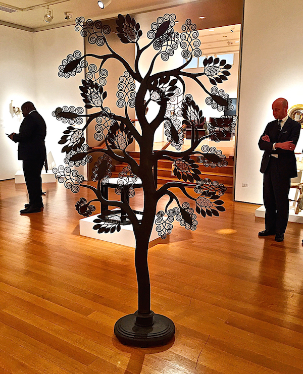 Edgar Brandt wrought iron tree in Christie's design auction