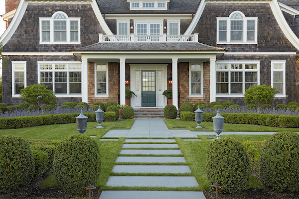 Formal Hamptons home entry in the Good Garden