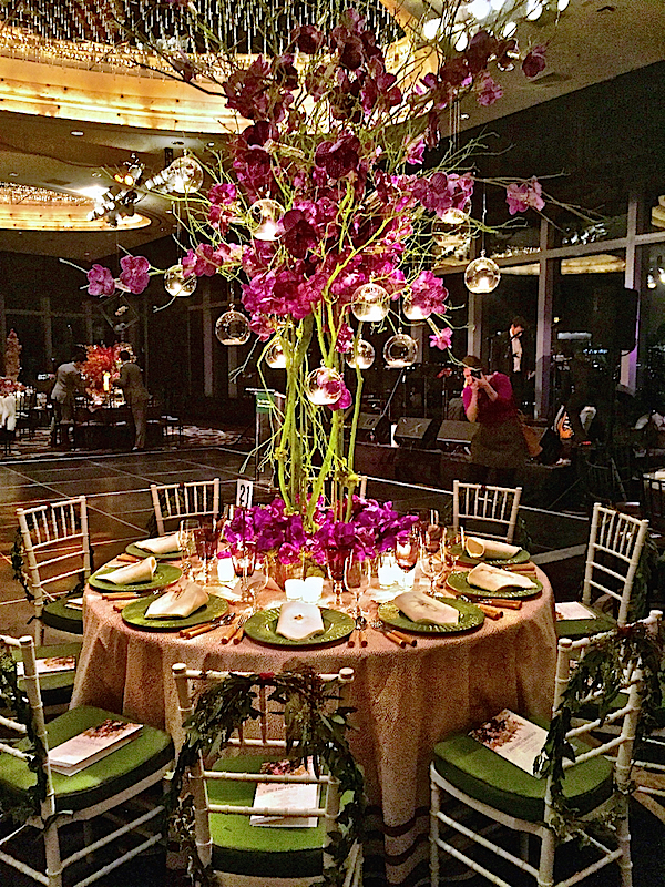 Frank De Biasi Orchid Dinner 2015 table