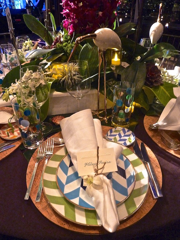 Hilary Pereira Orchid Dinner placesetting