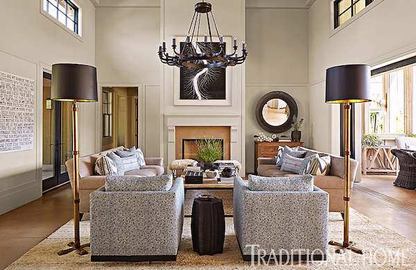 Hillary Thomas Napa Valley living room, photo by John Merkl for Traditional Home