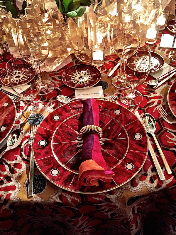 Hutton Wilkinson Orchid Dinner 2015 placesetting
