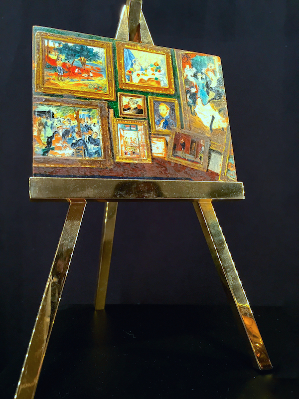 Verdura miniature on easel for Mrs. Betsey Whitney