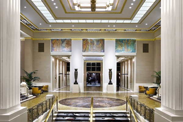 Alexandra Champalimaud design for the lobby at the Waldorf Astoria