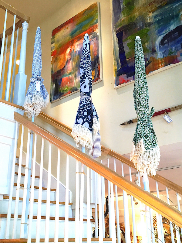 Kerry Cassill umbrellas at Atlantic Nantucket