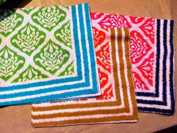 Kim Seybert Ethnic Ikat napkins at NY Now 2015