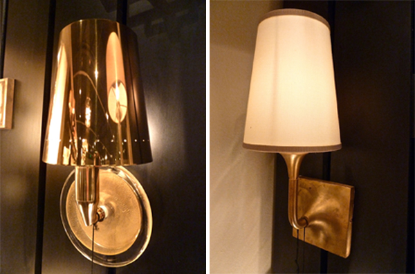 Luxe gold and brass sconces for Baker