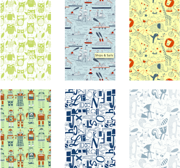 Loboloup wallpaper designs for children