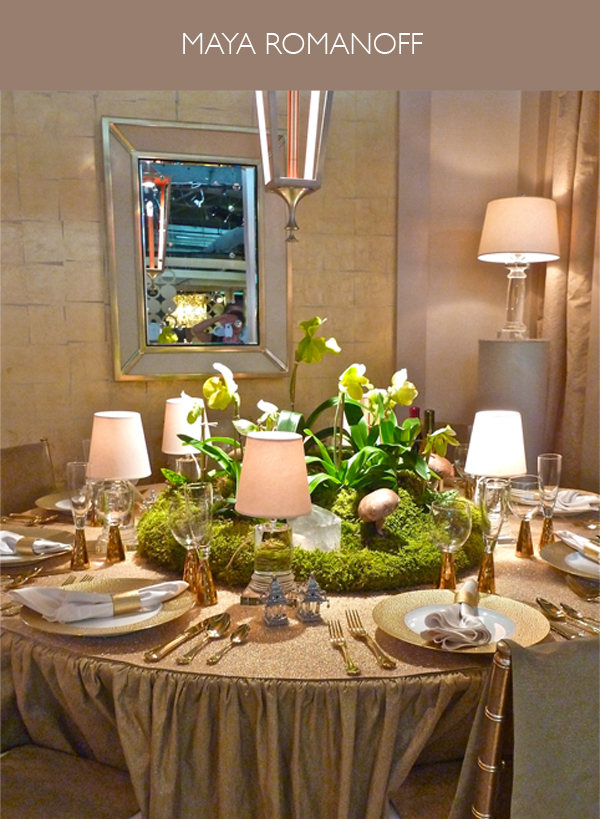 Maya Romanoff table designed by Roger Thomas at the DIFFA Dining by Design event at the 2012 Architectural Digest Show