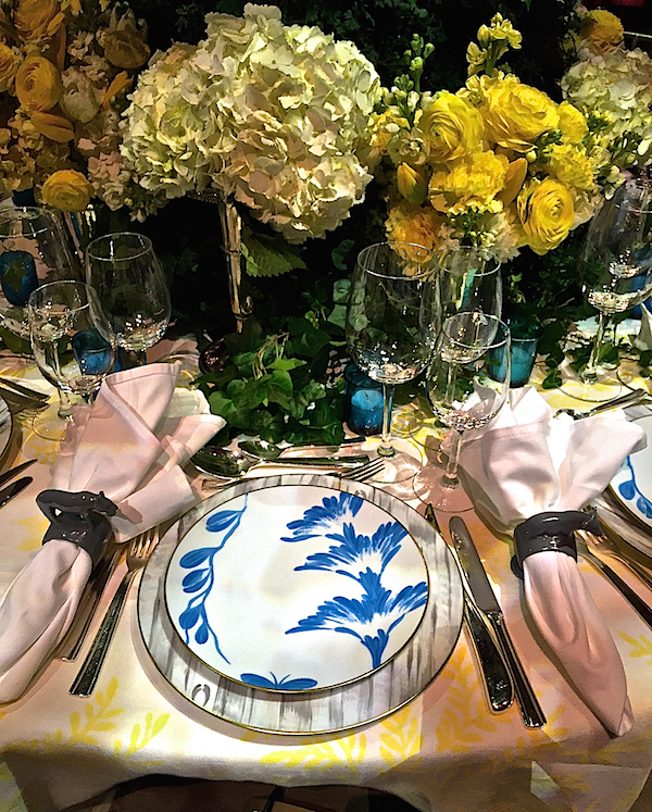 Michael Devine placesetting at Lenox Hill Gala 2015