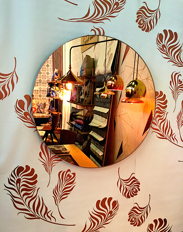 Michele Varian rose mirror at the AD Home Design Show