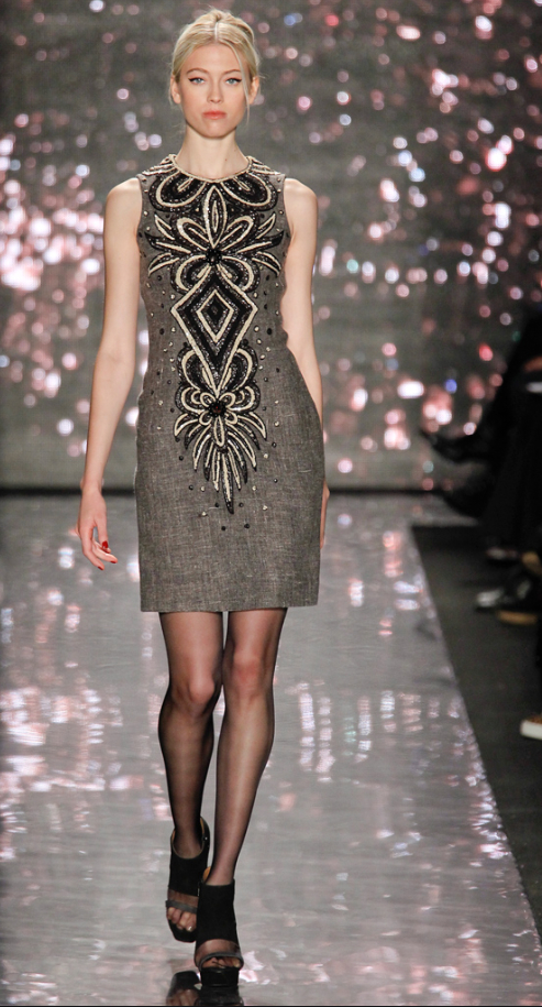 Chandelier Beaded Sleeveless Column Gown – Naeem Khan