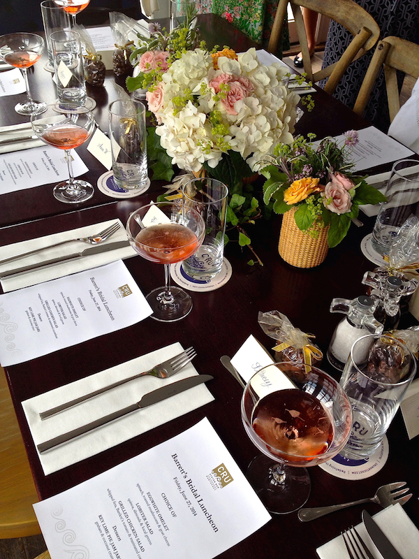 Nantucket bridal luncheon at Cru