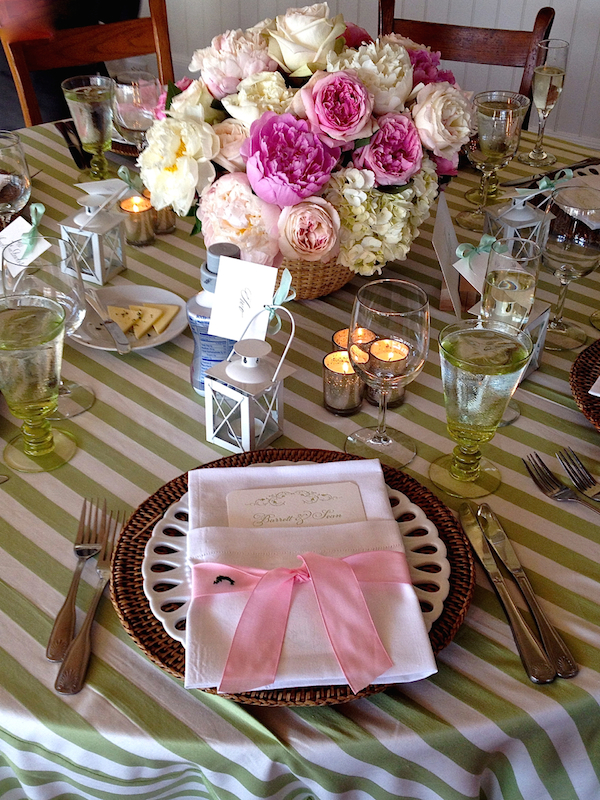 Nantucket wedding placesetting