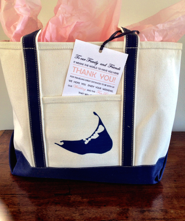 Nantucket wedding welcome bags