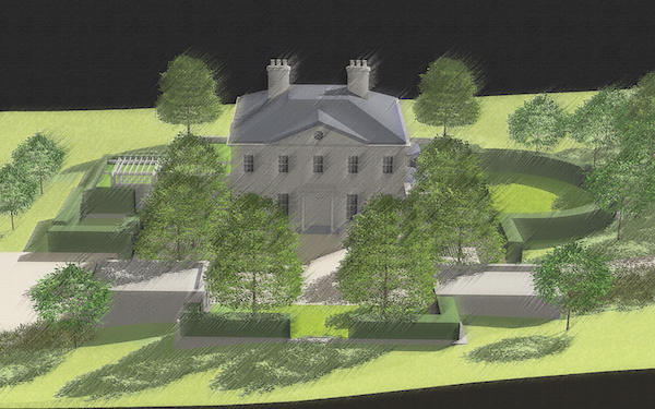 New Stone Country House_Nevins Rendering_View from North