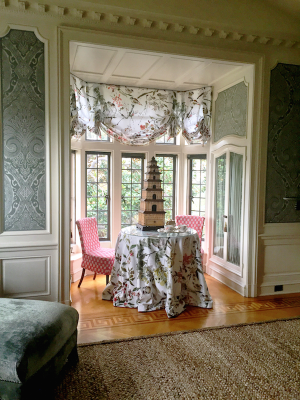 Nina Campbell alcove at Greystone Mansion Maison de Luxe bedroom