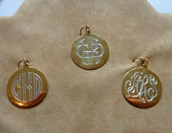 Camilla Dietz Bergeron monogrammed discs