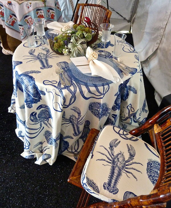 Placesetters at the Antiques & design show of Nantucket