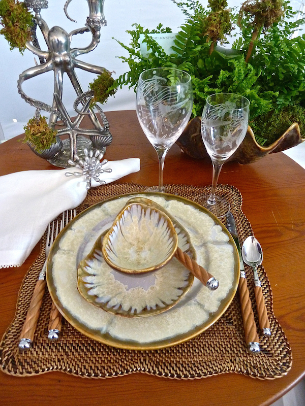 The Lion's Paw table at A Perfect Setting at the Nantucket Antiques Show