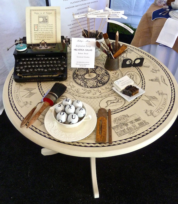 Mary Emery table at A Perfect Setting at the Nantucket Antiques Show