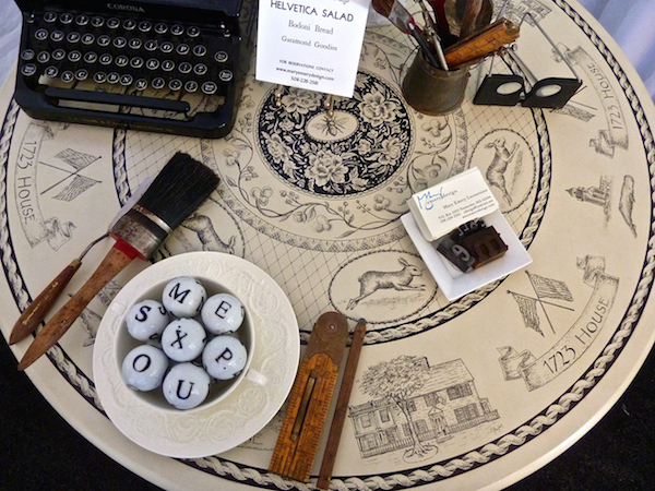 Mary Emery table at A Perfect Setting at the Nantucket Antiques Show