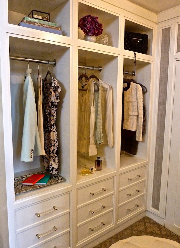 woman's closet built from MDF