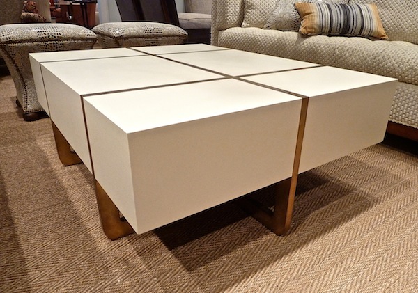 Luxe ivory Pearson Parchment coffee table
