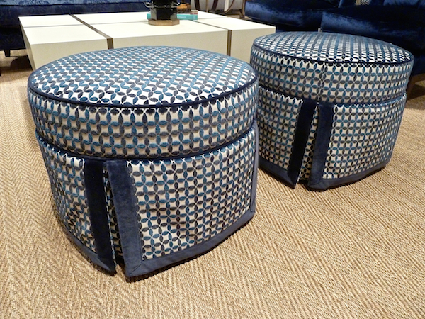 Pearson stool in blue at high point